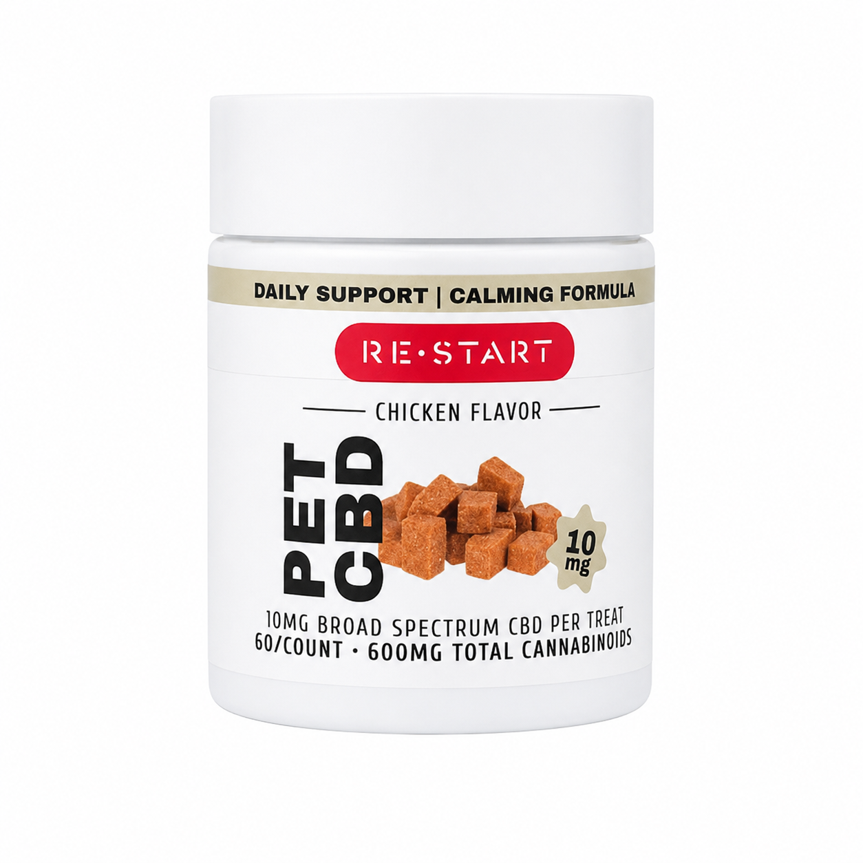 Pet CBD Calming Chews 10MG Chicken Flavor / 60-ct (600mg)